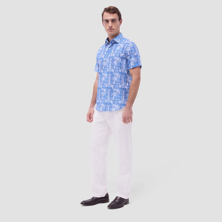 BUGATCHI- Men's Orson Abstract Short-Sleeve Shirt