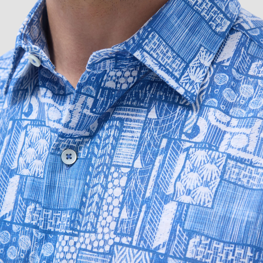 BUGATCHI- Men's Orson Abstract Short-Sleeve Shirt