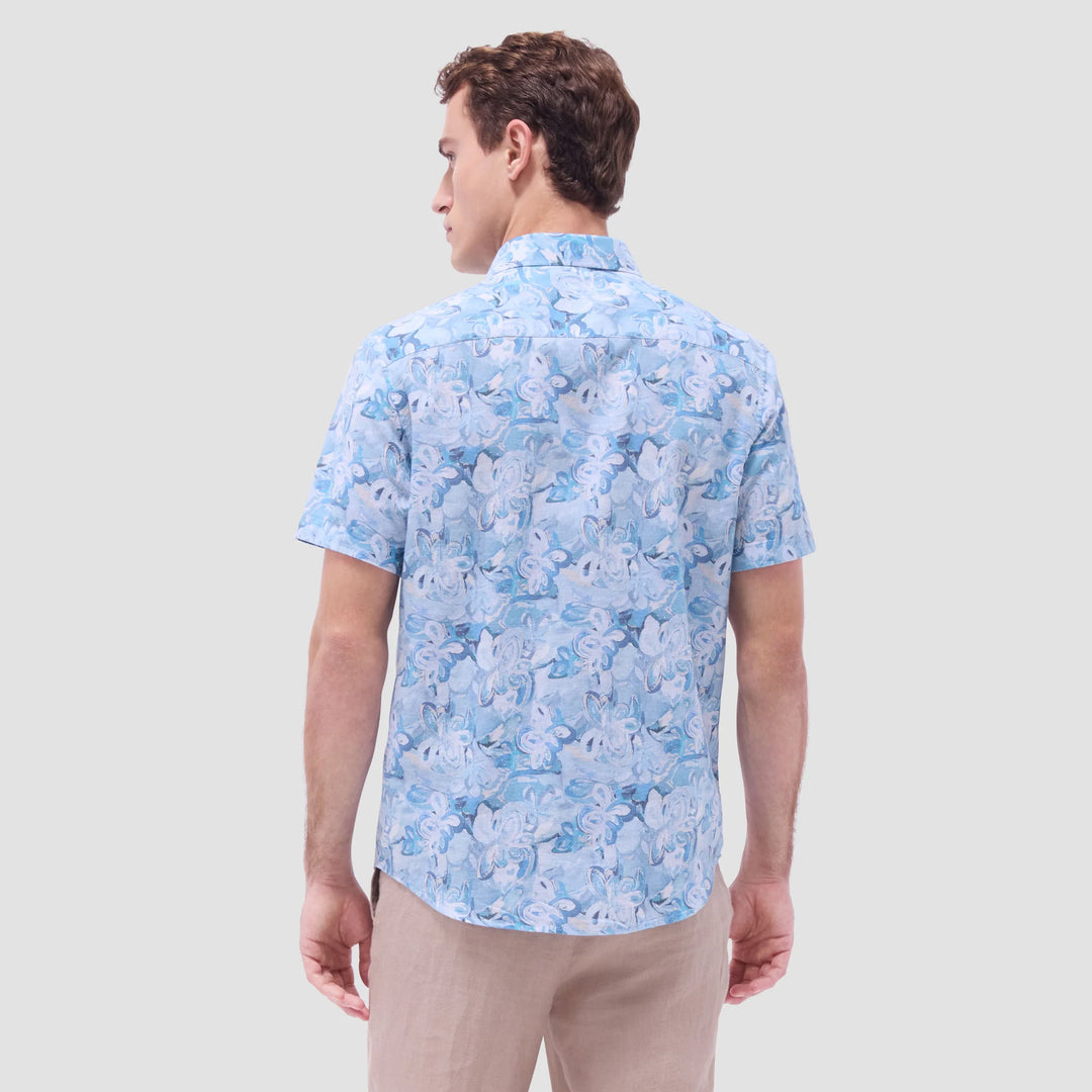 BUGATCHI- Men's Orson Floral Short-Sleeve Shirt