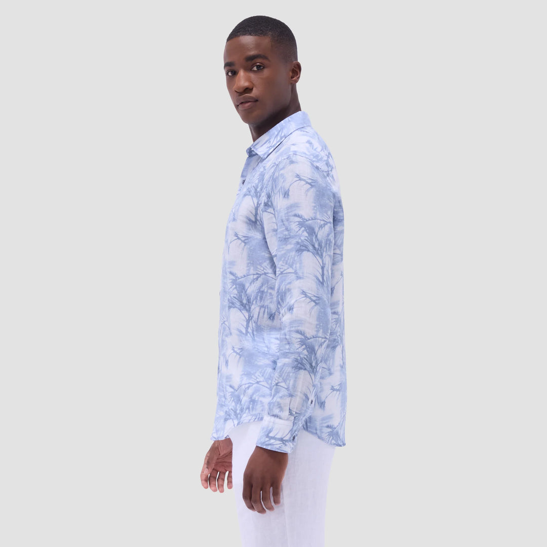 BUGATCHI- Men's Julian Palm Tree Shirt