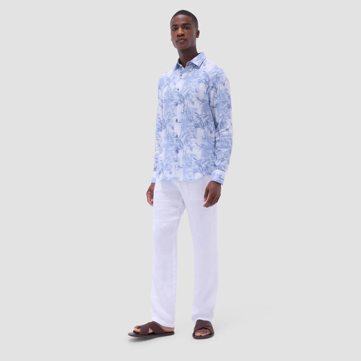 BUGATCHI- Men's Julian Palm Tree Shirt