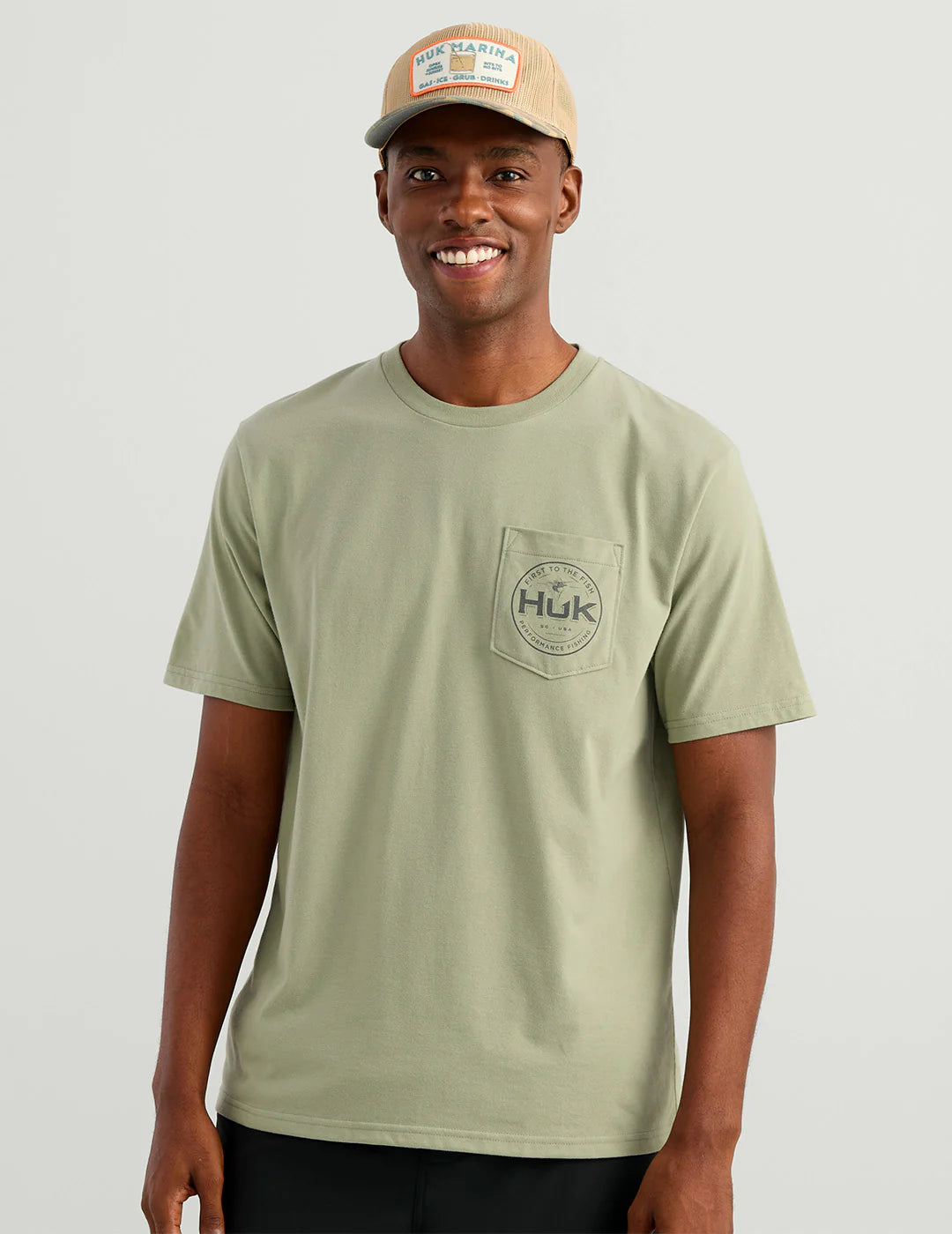 HUK - MEN'S MARLIN CIRCLE SS POCKET TEE