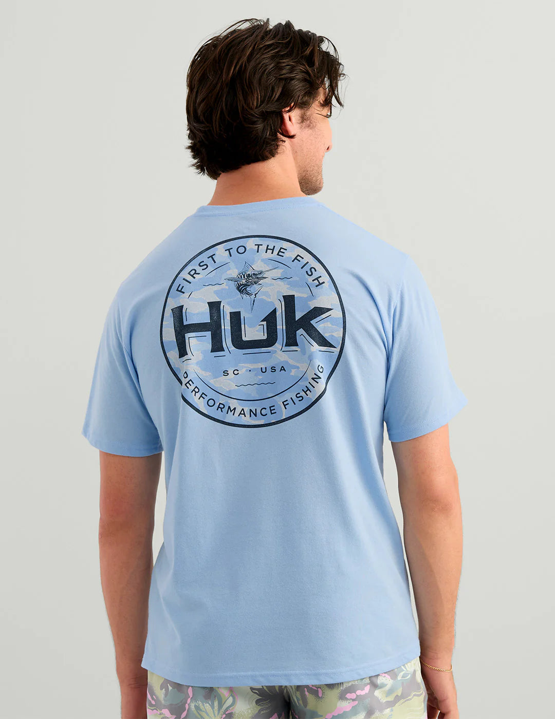 HUK - MEN'S MARLIN CIRCLE SS POCKET TEE