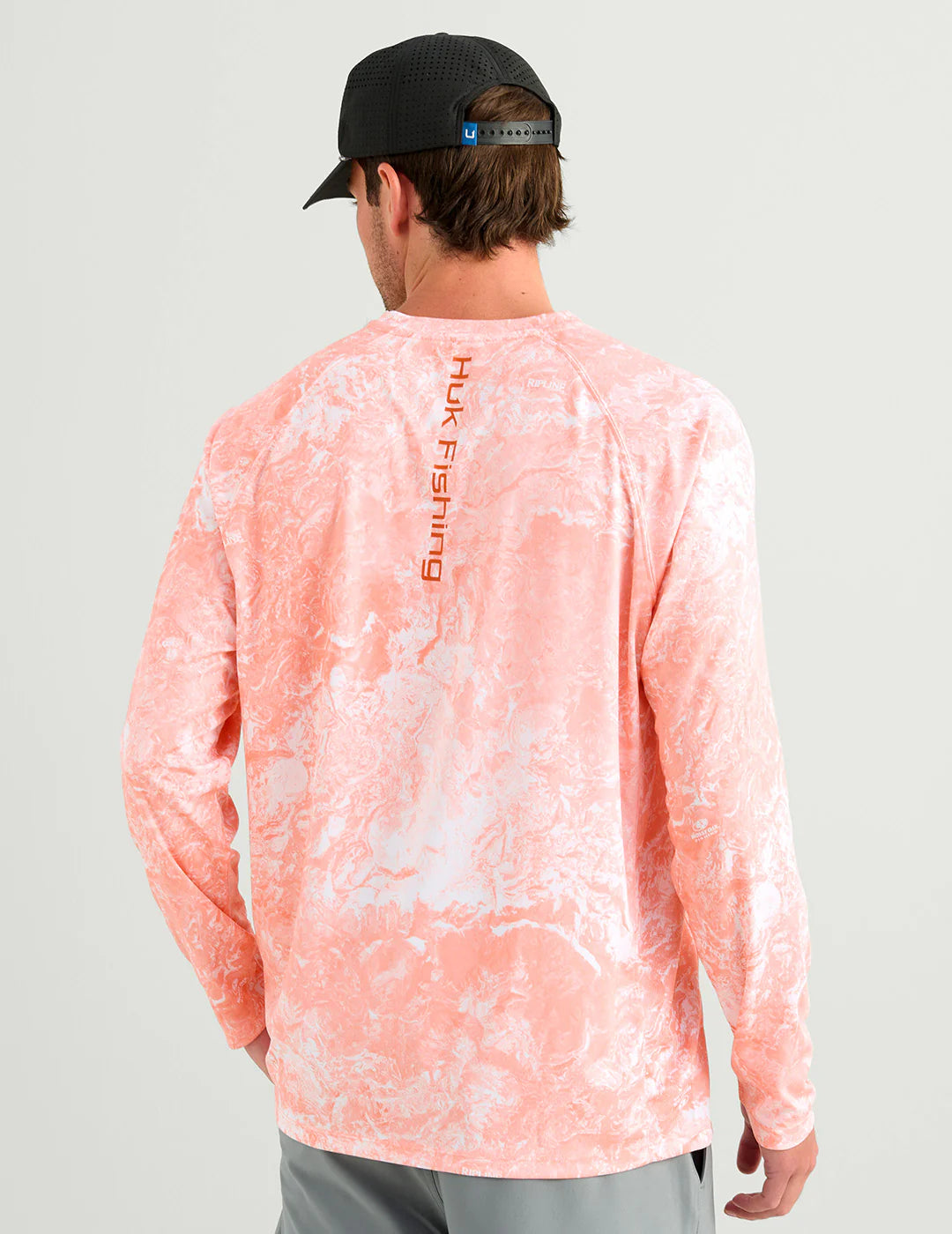HUK - MEN'S PURSUIT MOSSY OAK PRINTED LS CREW