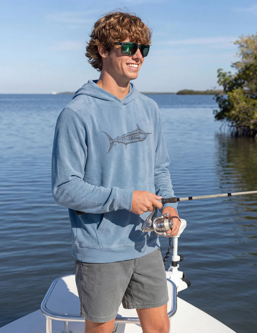 HUK - MEN'S EDISTO KC BACK TO BASICS TERRY HOODIE