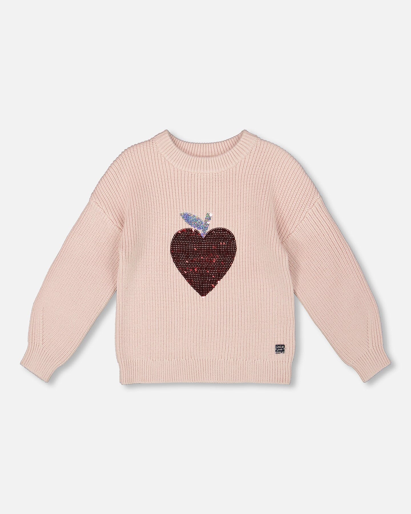 DEUX PAR DEUX - KIDS KNIT SWEATER W/SEQUIN HEART #H20IT72