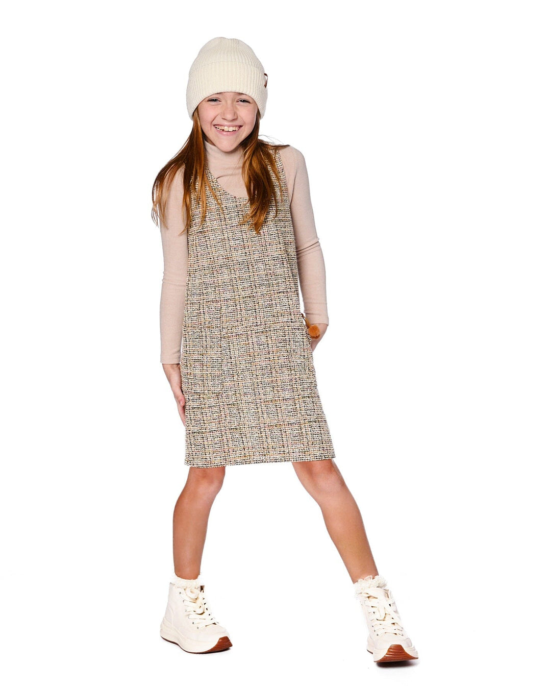 DEUX PAR DEUX - KIDS TWEED JUMPER #H20LG40