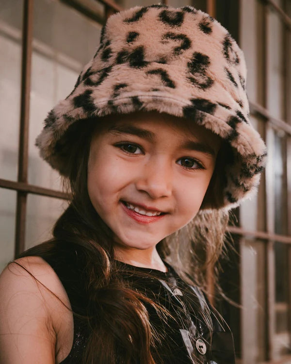 Deux Par - Faux Fur Kids Bucket Hat #H20QH