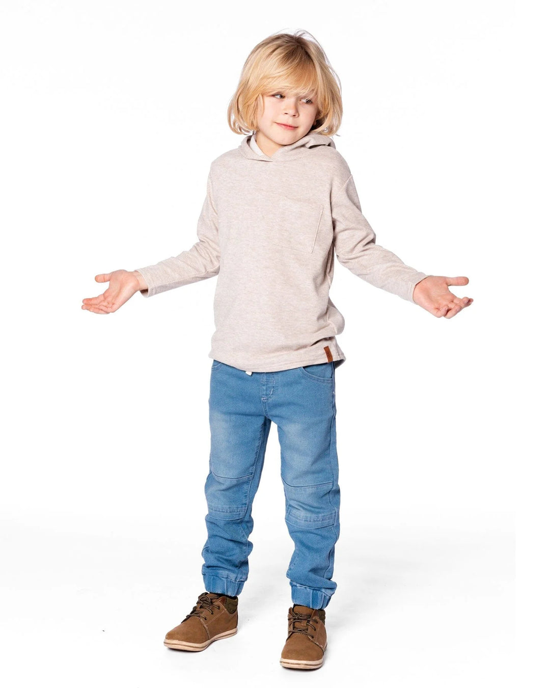 DEUX PAR DEUX - KIDS BRUSHED JERSEY HOODIE #H20U11