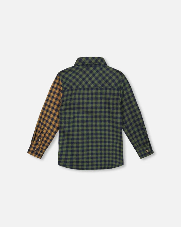 Deux Par Deux - Long Sleeve Kids Flannel Shirt #H20U13