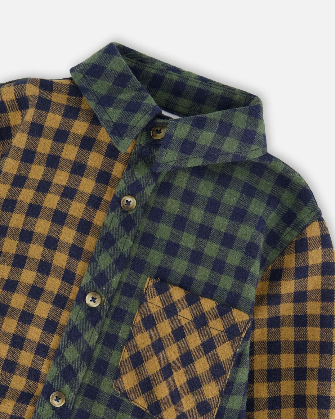 Deux Par Deux - Long Sleeve Kids Flannel Shirt #H20U13