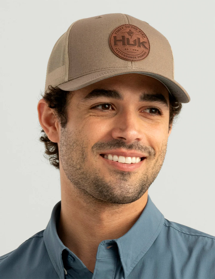 HUK - MEN'S HUK LEATHER PATCH TRUCKER