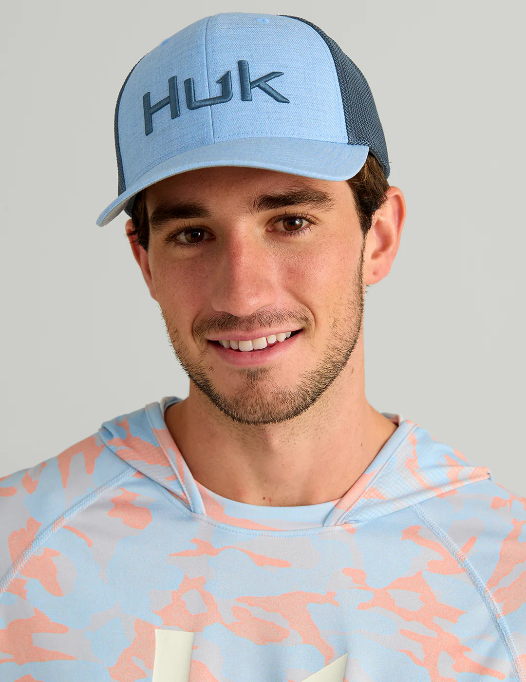 HUK - MEN'S HUK EMBROIDERED HEATHER 110 TRUCKER
