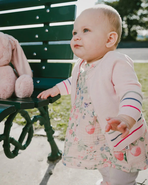 DEUX PAR DEUX - STRIPED BUTTON FRONT CARDIGAN