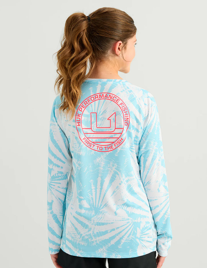 HUK - KIDS PURSUIT PRINTED LS CREW