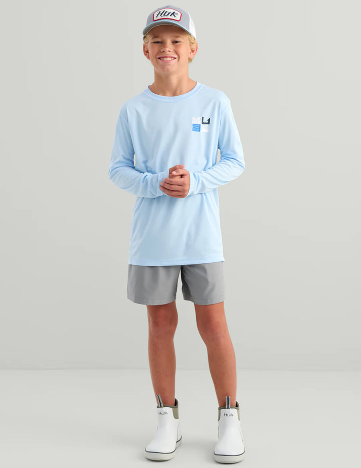 HUK - KIDS PURSUIT HUK SUN LS CREW