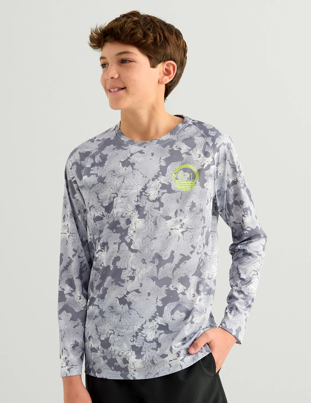 HUK - KIDS KC PRINTED PURSUIT LS CREW