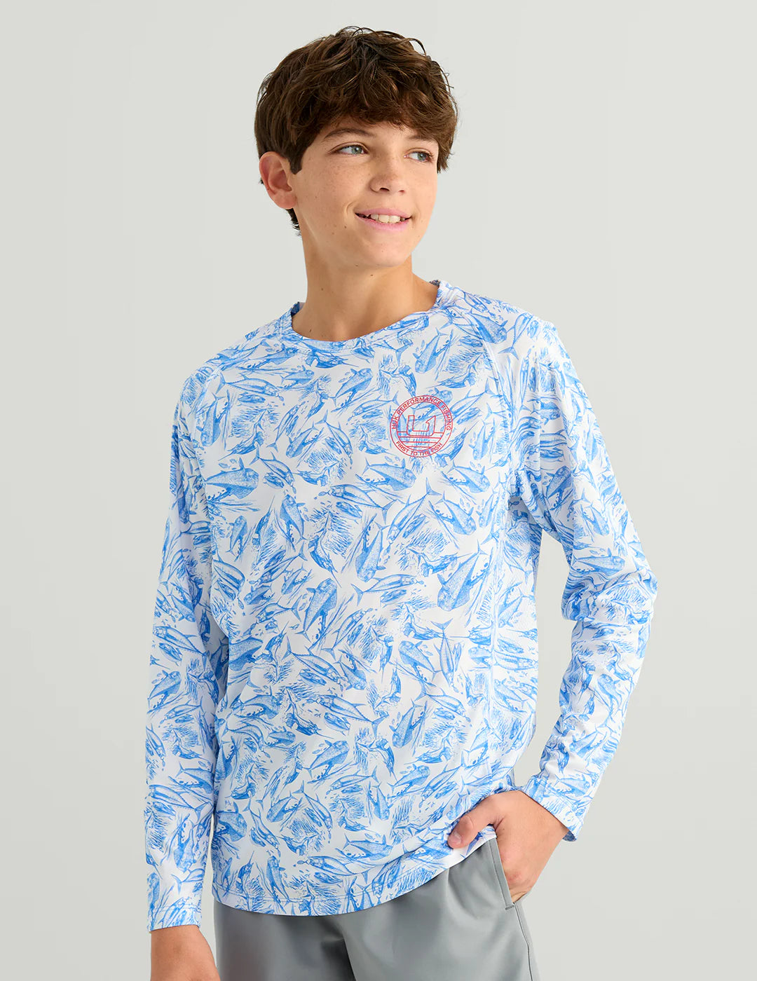 HUK - KIDS KC PRINTED PURSUIT LS CREW