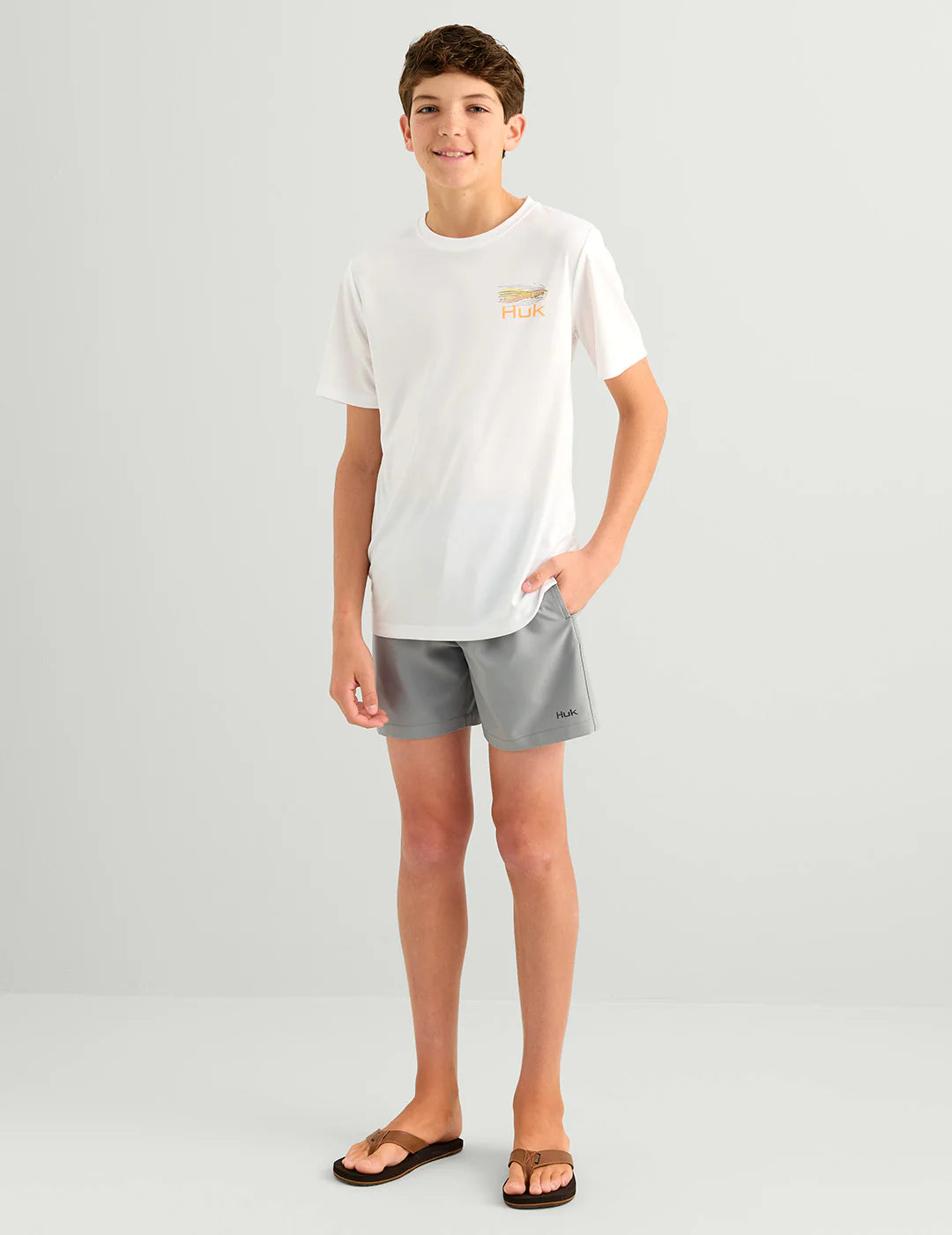 HUK - KIDS PURSUIT FAST BADGE SS CREW