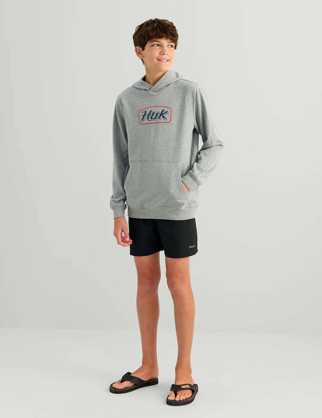 HUK - KIDS EDISTO SCRIPT TERRY HOODIE