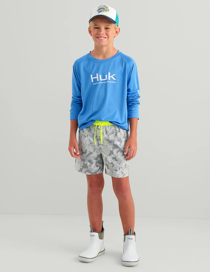 HUK - KIDS PURSUIT KC PRINTED VOLLEY SHORT