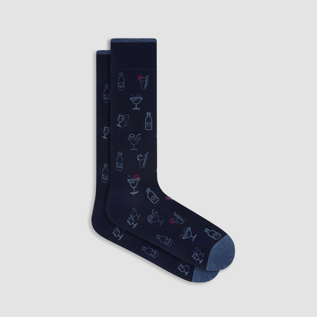 BUGATCHI - MENS COCKTAIL MID-CALF SOCKS 