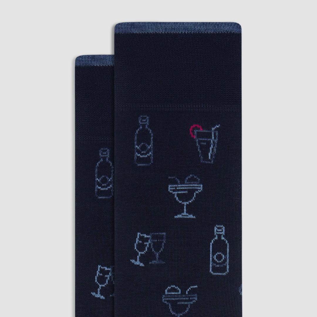 BUGATCHI - MENS COCKTAIL MID-CALF SOCKS