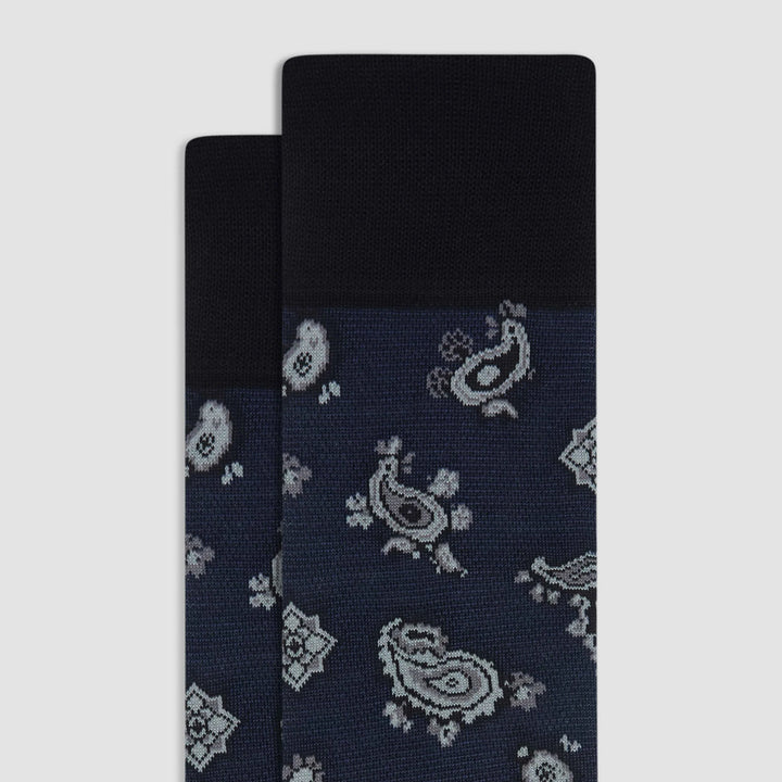 BUGATCHI - MENS PAISLEY MID-CALF SOCKS