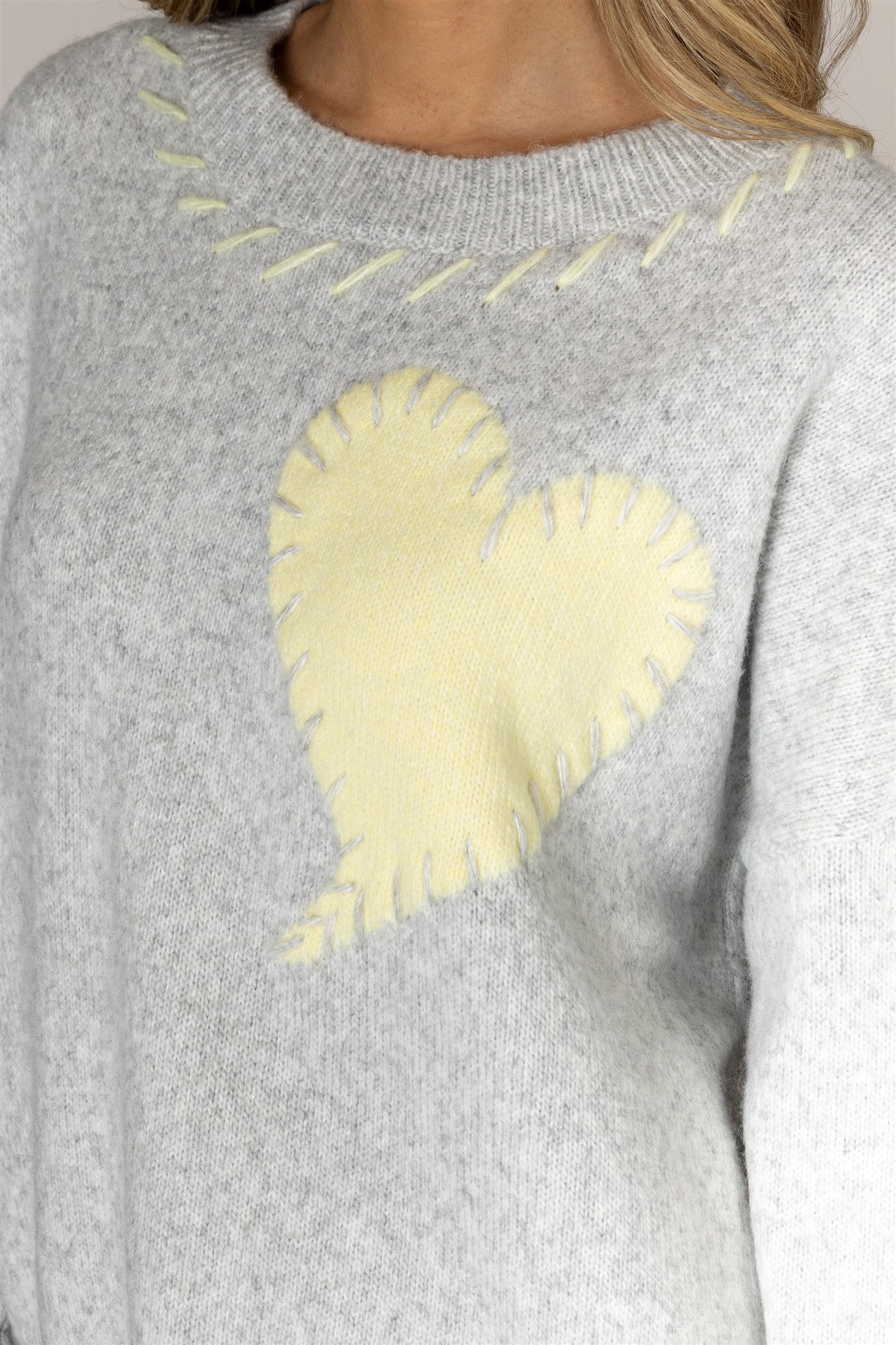 LYLA & LUXE - HEART HEART CREW SWEATER