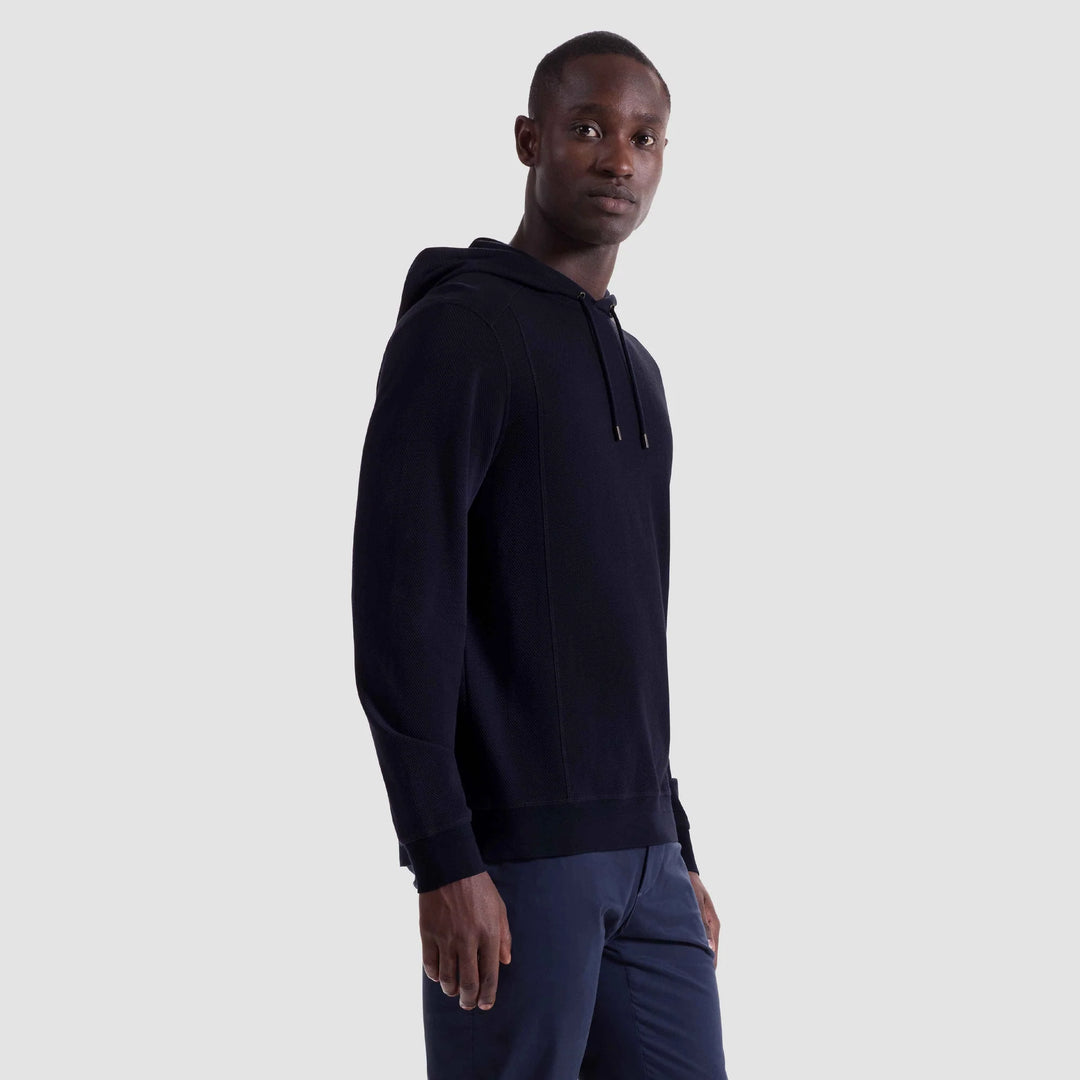 BUGATCHI- MEN'S PICQUE HOODIE PULLOVER
