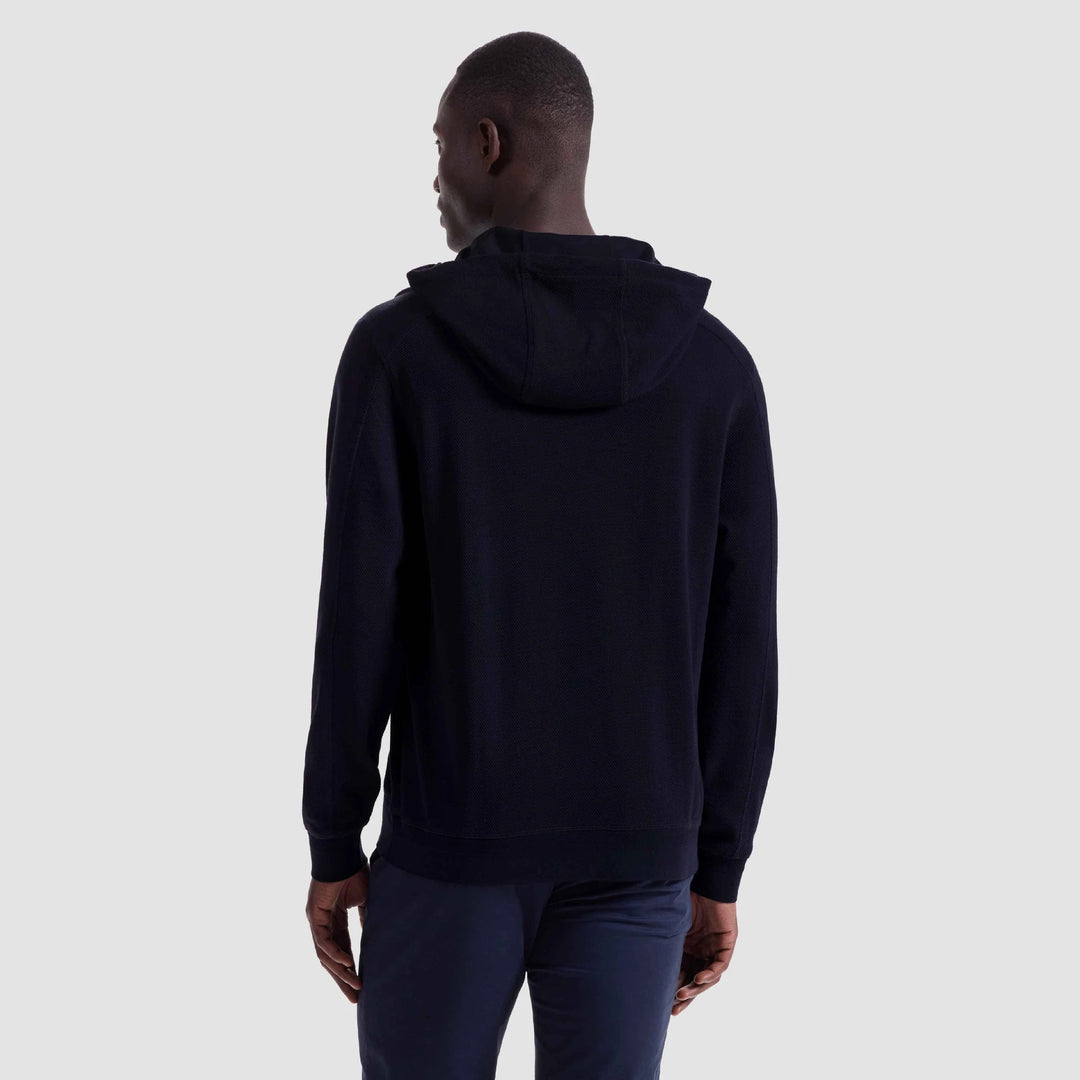 BUGATCHI- MEN'S PICQUE HOODIE PULLOVER