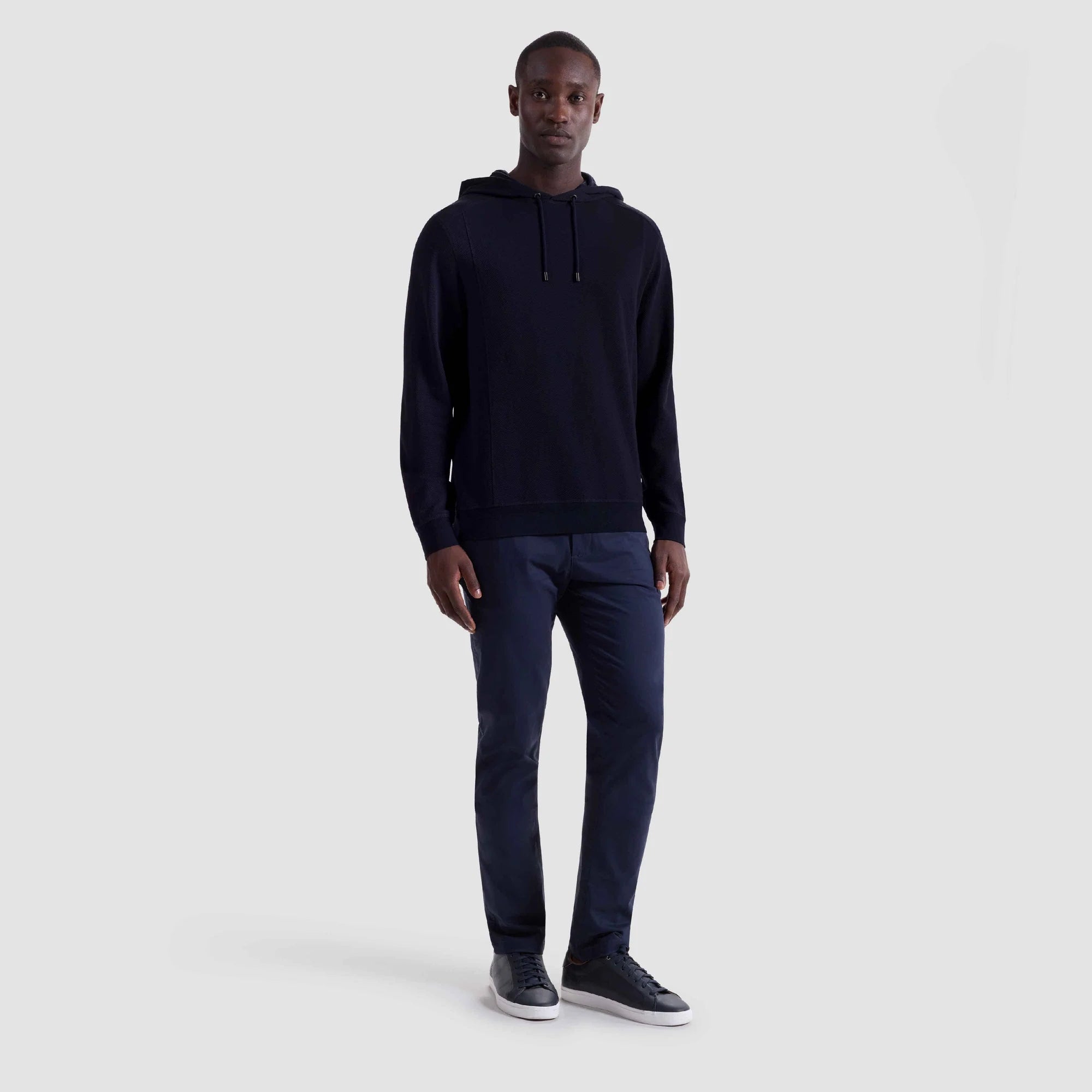 BUGATCHI- MEN'S PICQUE HOODIE PULLOVER