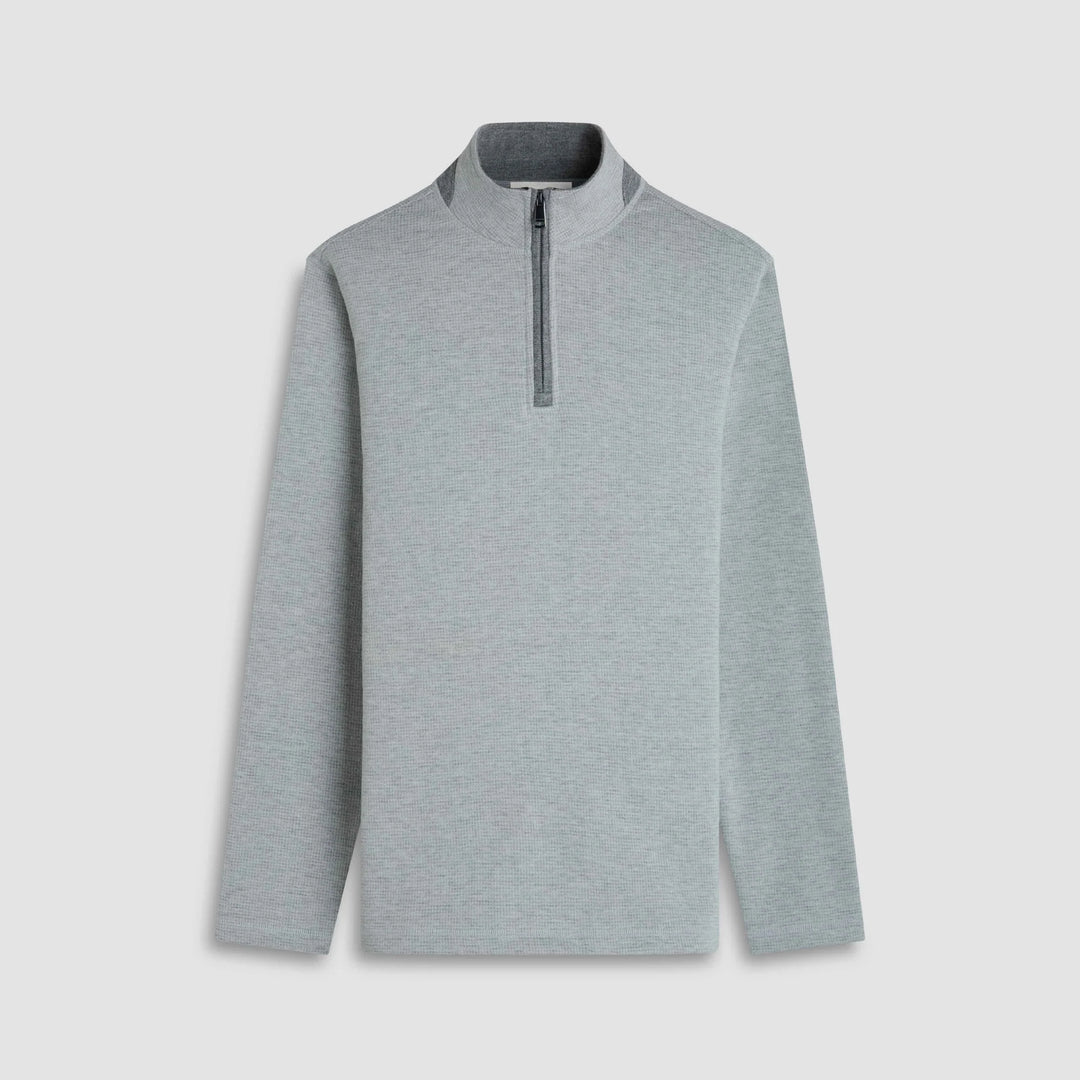 BUGATCHI- MEN'S HOUNDSTOOTH PERFORMANCE QUARTER ZIP