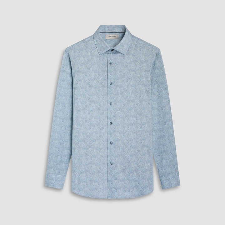 BUGATCHI- MEN'S JAMES PAISLEY OOOHCOTTON SHIRT