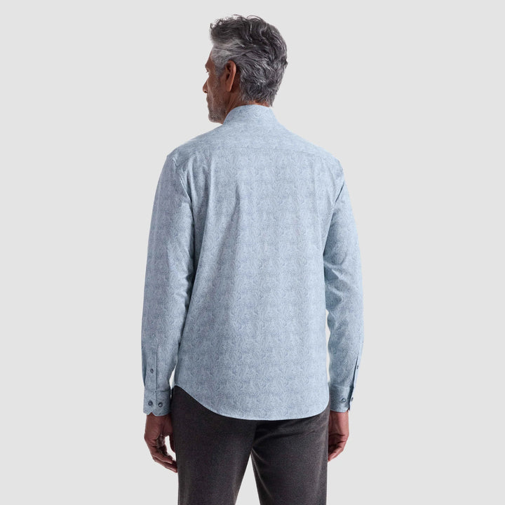 BUGATCHI- MEN'S JAMES PAISLEY OOOHCOTTON SHIRT