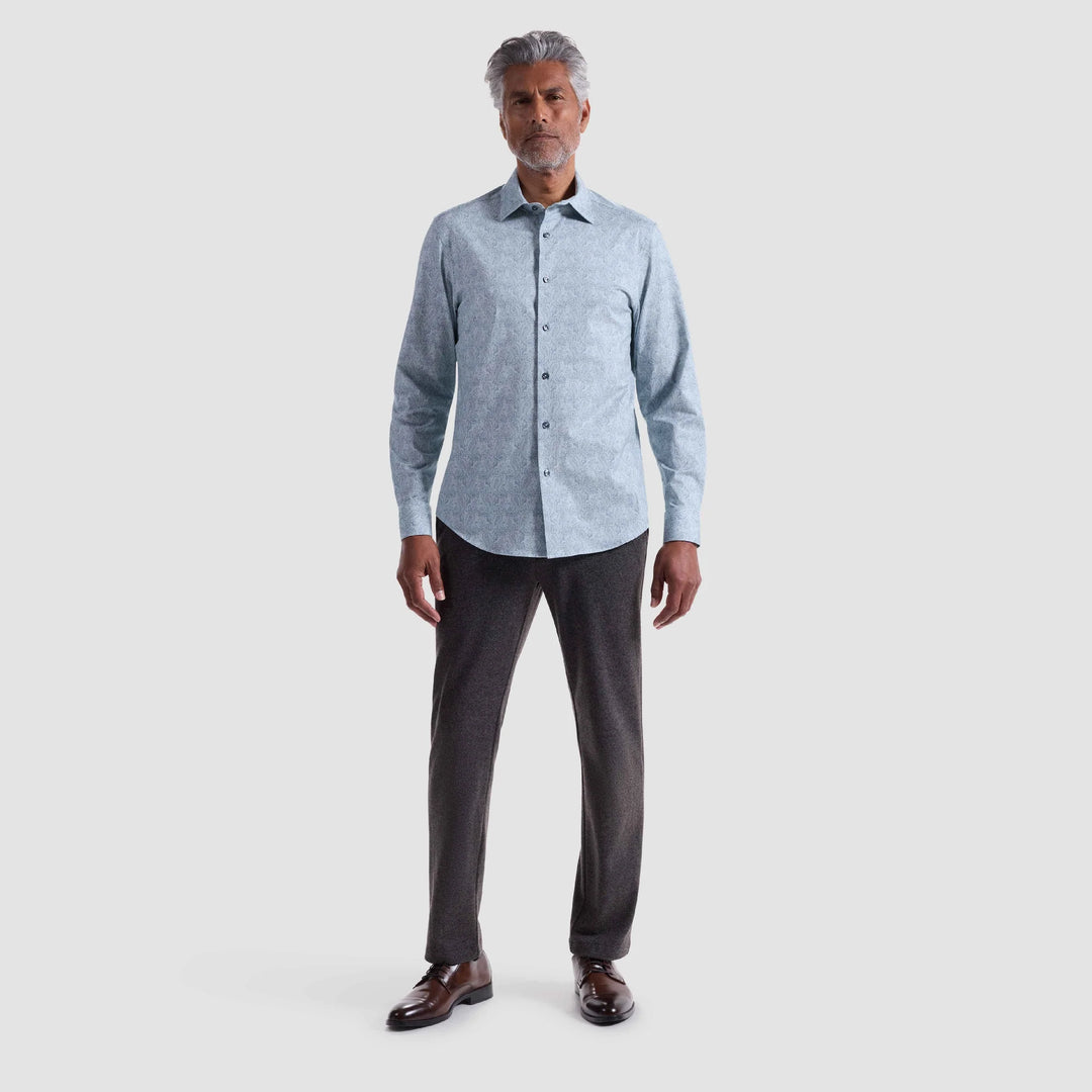 BUGATCHI- MEN'S JAMES PAISLEY OOOHCOTTON SHIRT