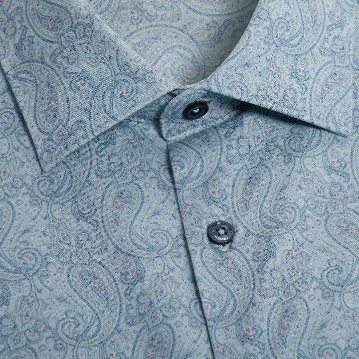 BUGATCHI- MEN'S JAMES PAISLEY OOOHCOTTON SHIRT