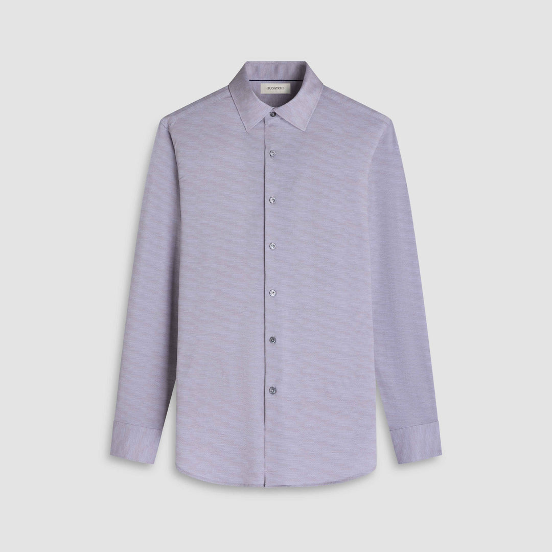 BUGATCHI- MEN'S JAMES HERRINGBONE SHIRT