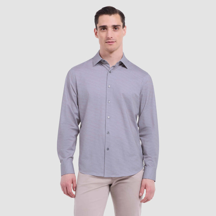 BUGATCHI- MEN'S JAMES HERRINGBONE SHIRT