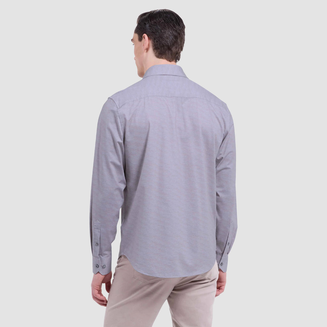 BUGATCHI- MEN'S JAMES HERRINGBONE SHIRT
