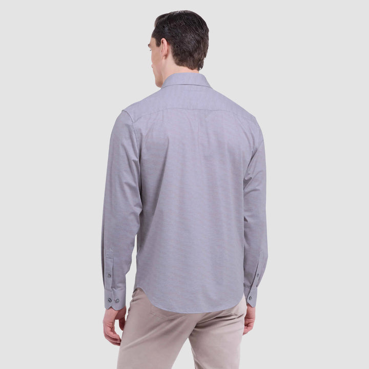 BUGATCHI- MEN'S JAMES HERRINGBONE SHIRT
