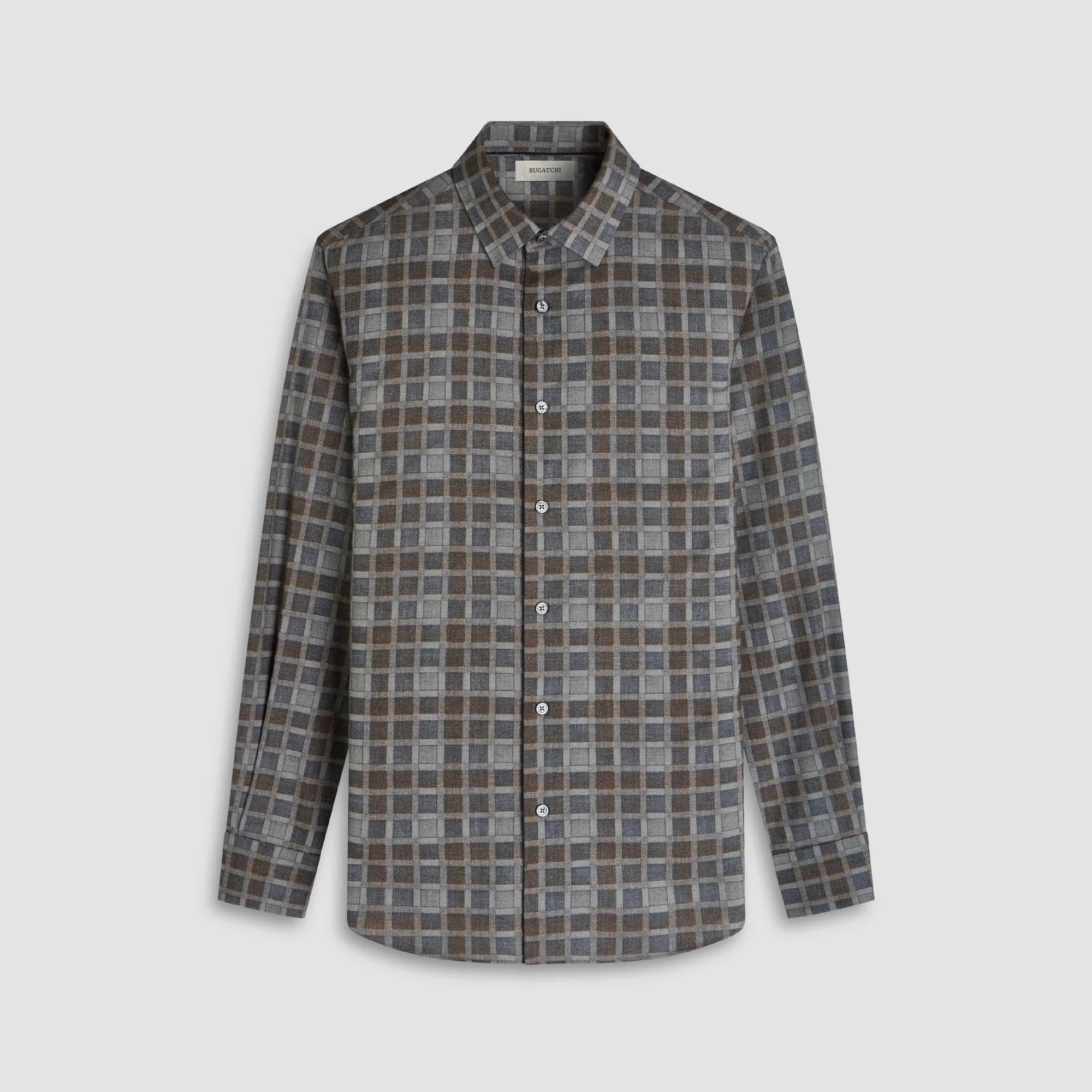 BUGATCHI- MEN'S JULIAN WINDOWPANE SHIRT