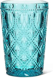 Abbott - Jewel&Bead Highball-Turq-5"H(14oz)