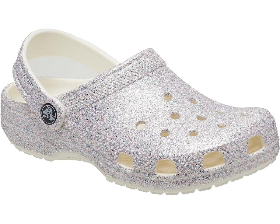CROCS  - LITTLE KID’S CLASSIC FANTASY GLITTER CLOG WHITE