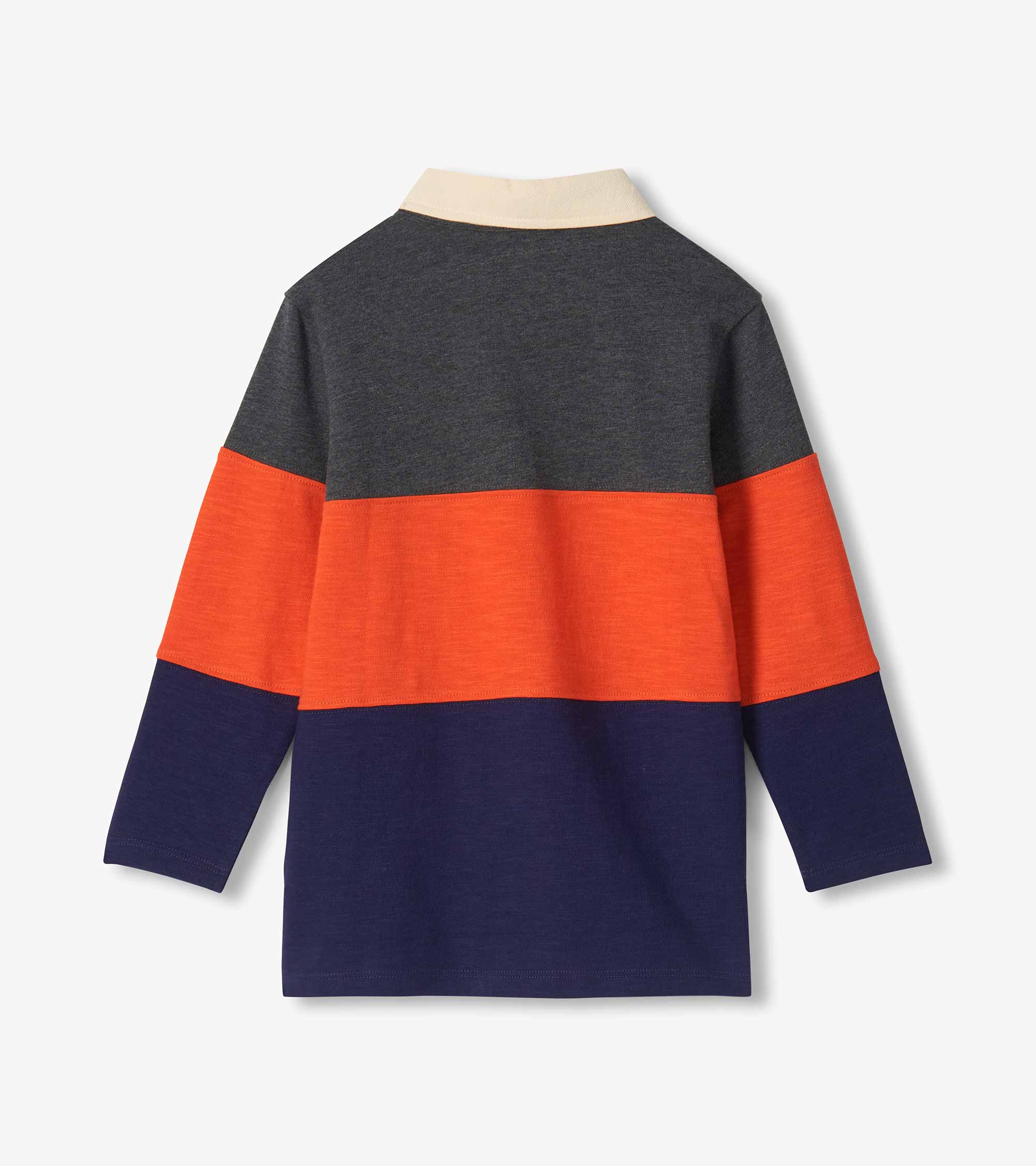 HATLEY - BOYS BLUE COLOURBLOCK POLO TOP