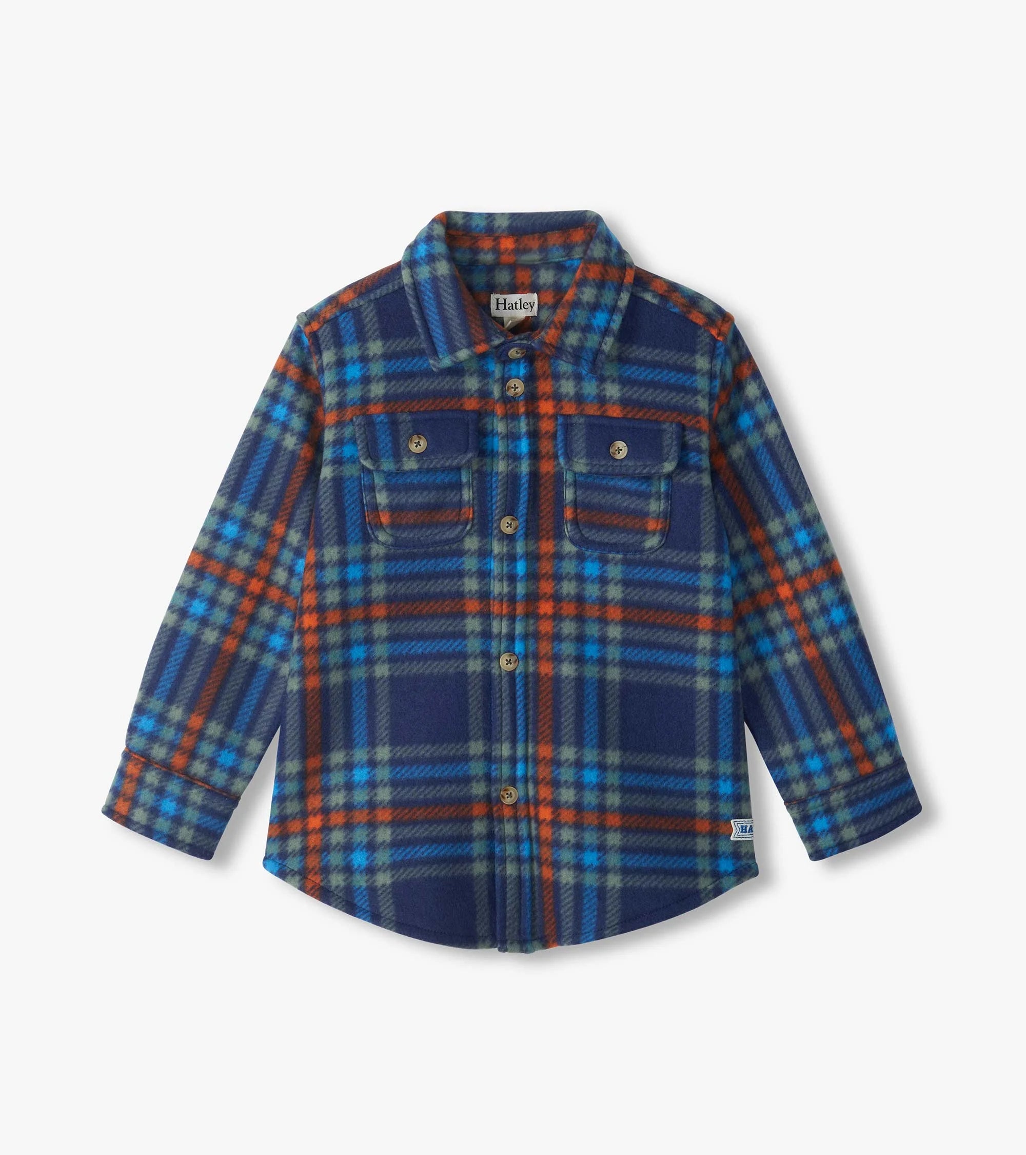 HATLEY - BOYS VARSITY PLAID FLEECE BUTTONDOWN
