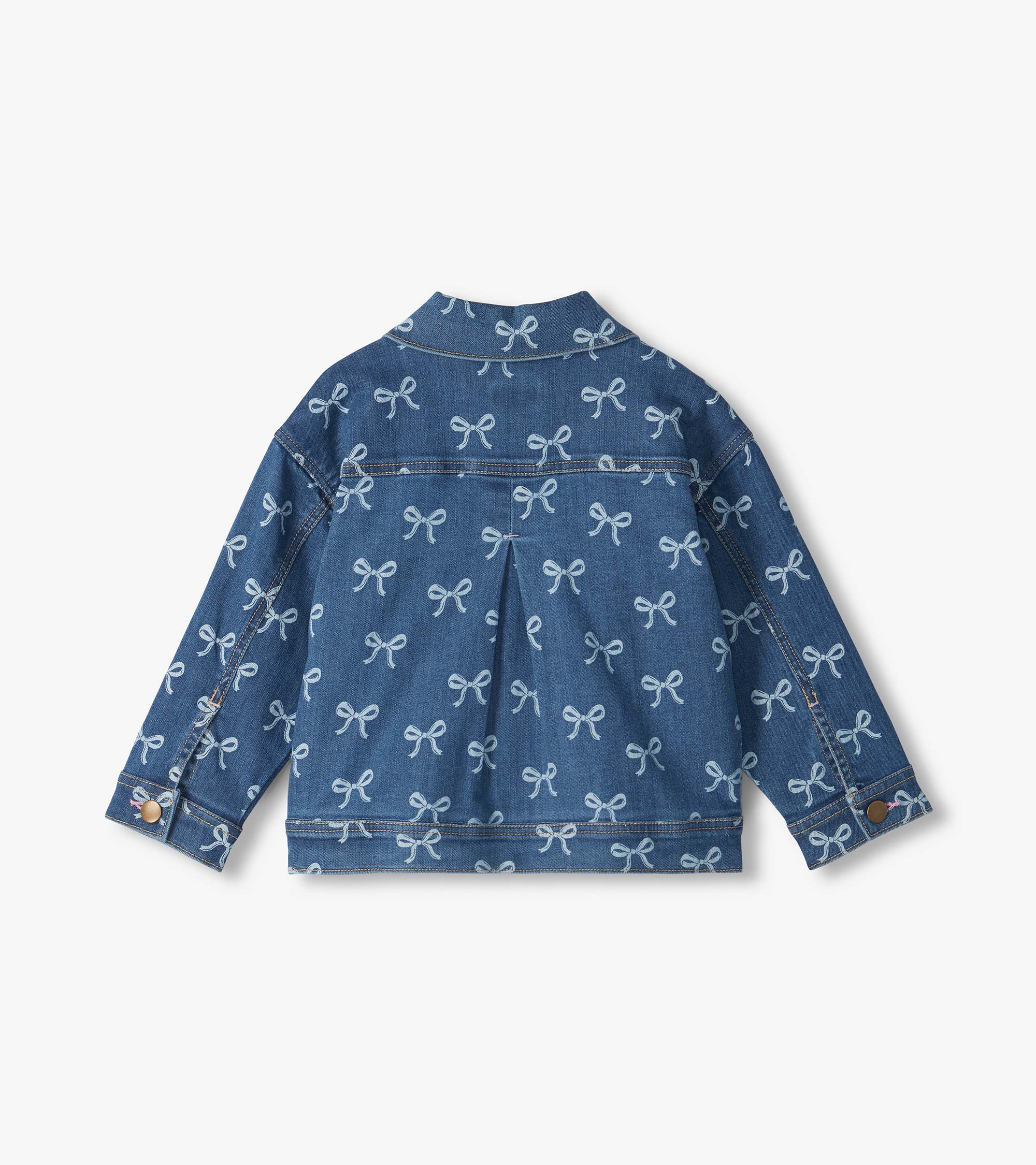 HATLEY - GIRLS BOWS SLOUCHY DENIM JACKET