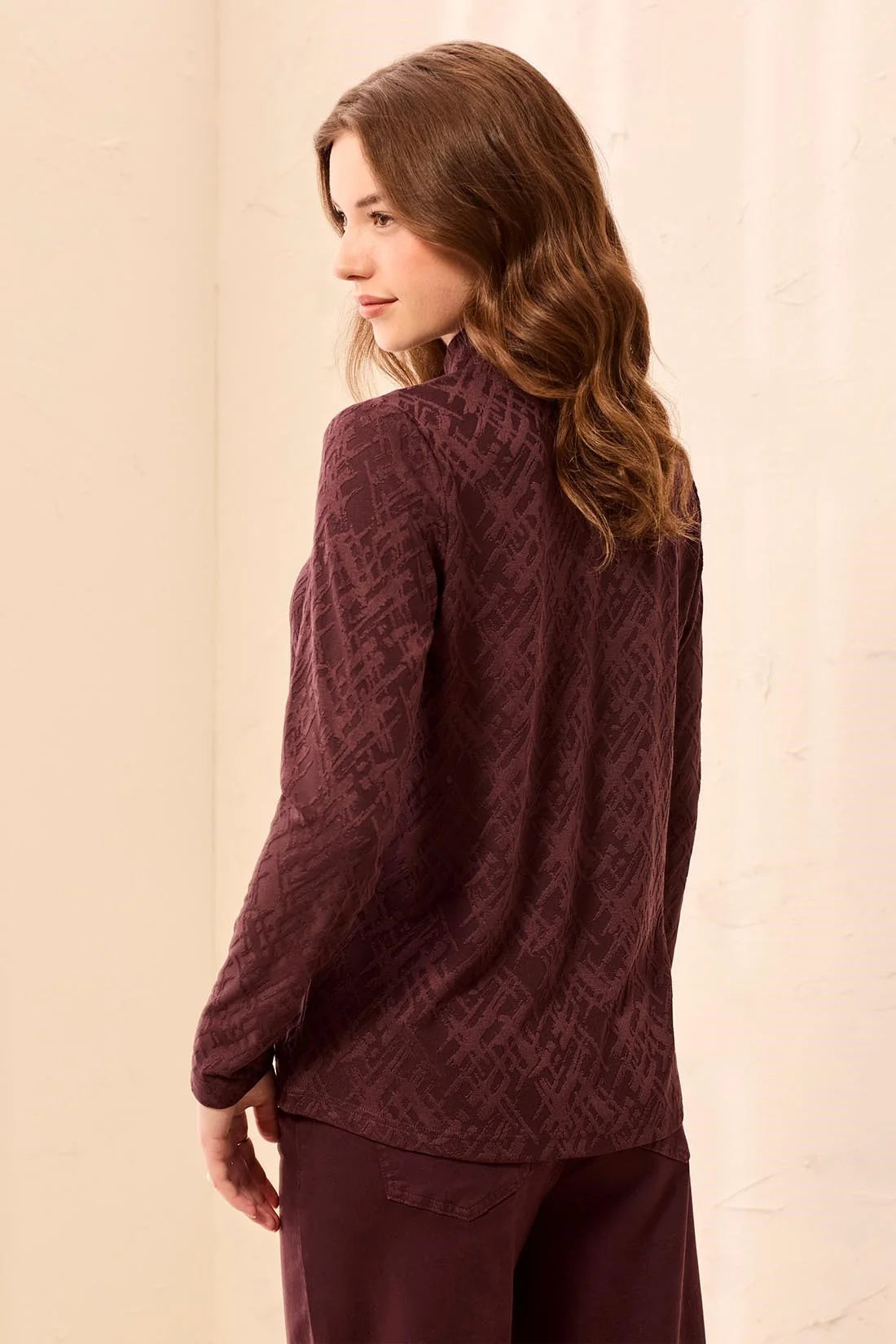 TRIBAL - LONG SLEEVE MOCK NECK TOP