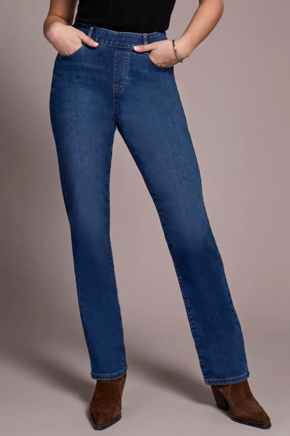 TRIBAL - Sophia Mid Rise, Pull-On Straight Leg #58590