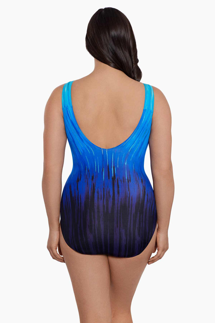 LONGITUDE- Scoopback High Neck Tank Long Torso One Piece Swimsuit